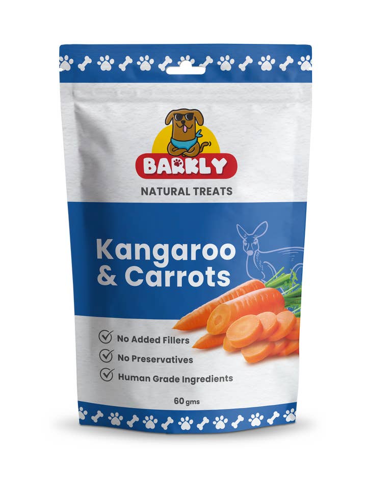 Kangaroo & Carrots for wholesale by Barkly Natural Dog Treats