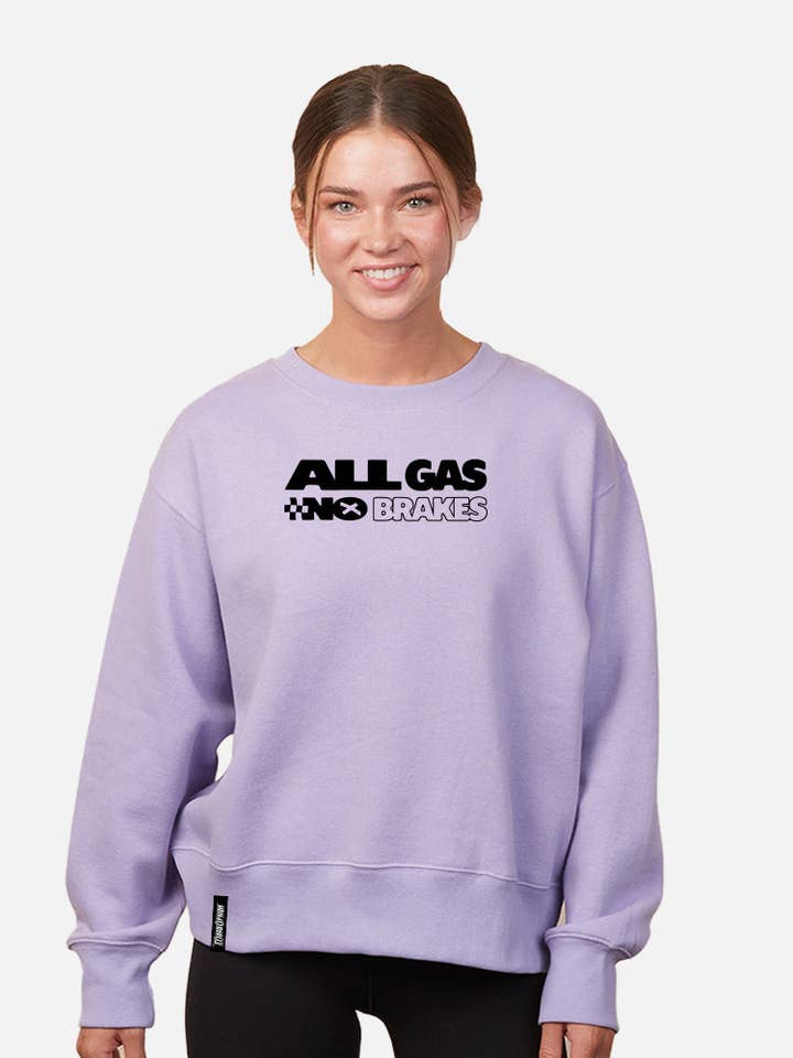 All Gas No Brakes Damtröja med Rund Hals – Orkidé för wholesale av MotoOption