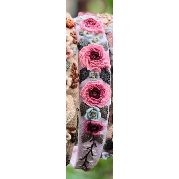 Quince Fables - Venta al por mayor Cinta para el pelo - Mujer - Diadema Bordada con Flores 3D, Colección Claire ✅1