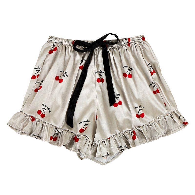 Angle - Wholesale Sleepwear Set - Women's - Short PJ + Velvet Ties - Mon Cheri2