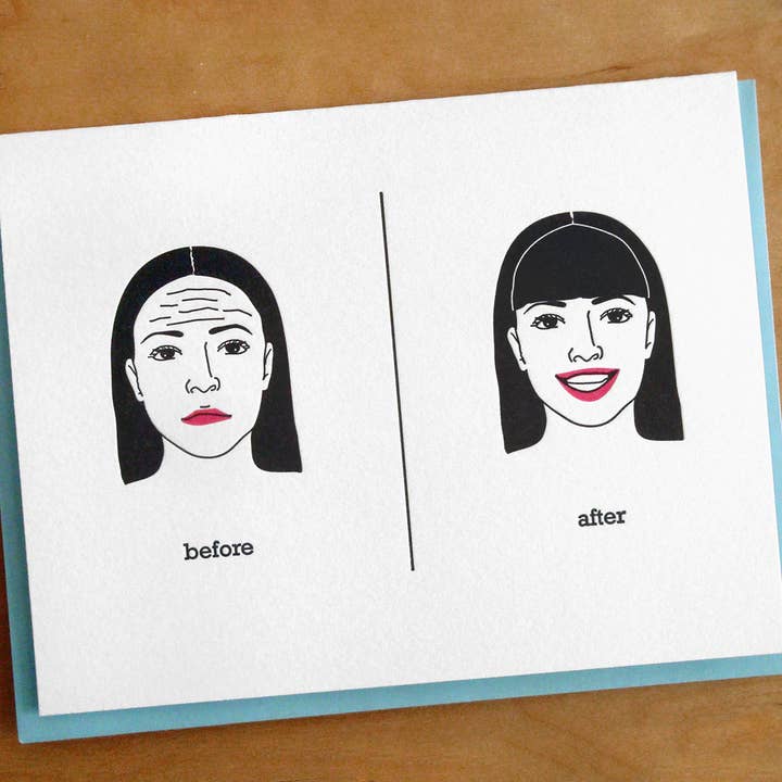 McBitterson's - Wholesale Everyday Greeting Card - Botox Bangs Greeting Card