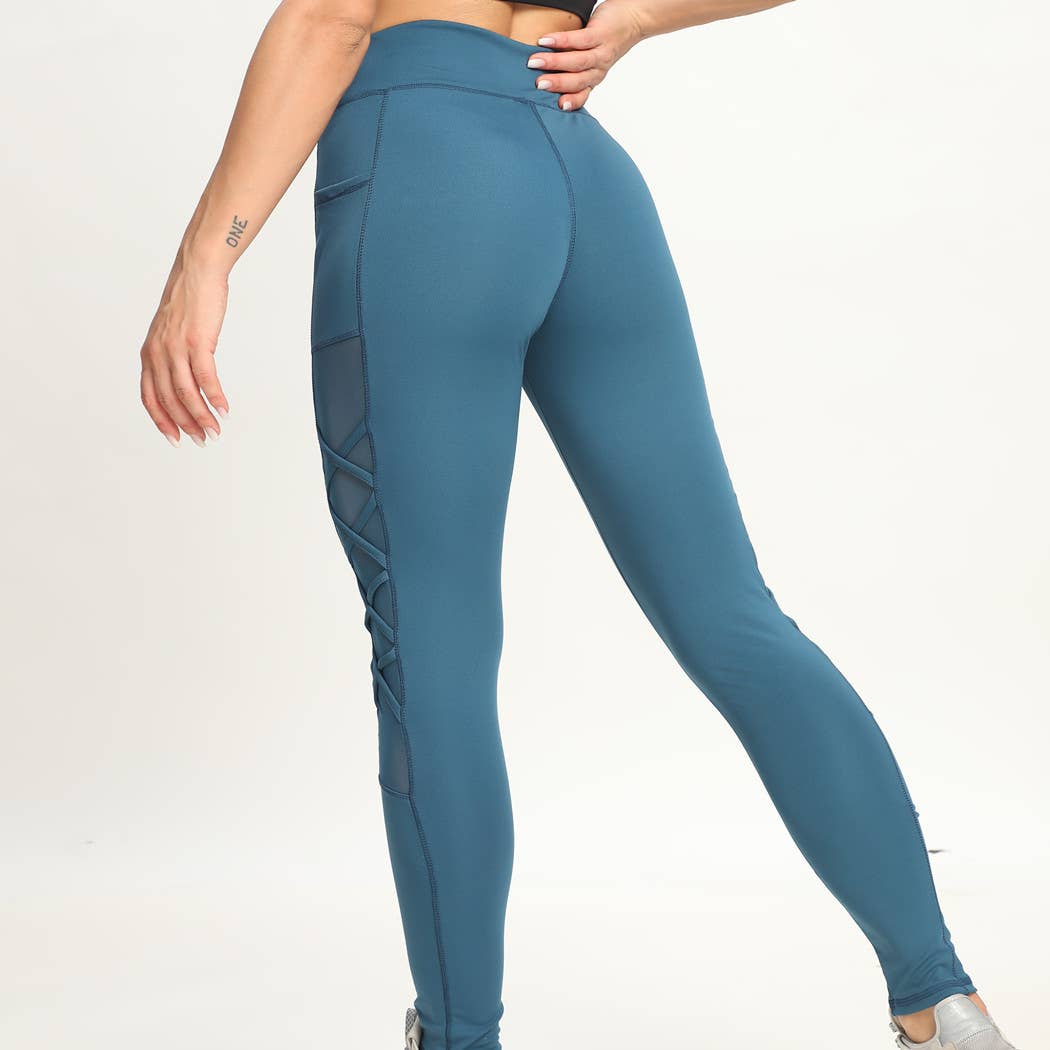 SSImport - Wholesale Athletic/Lounge Leggings - Women's - A1330 SPORTS YOGA POCKET LEGGINGS MIXED SIZES 12PCS/PACK28