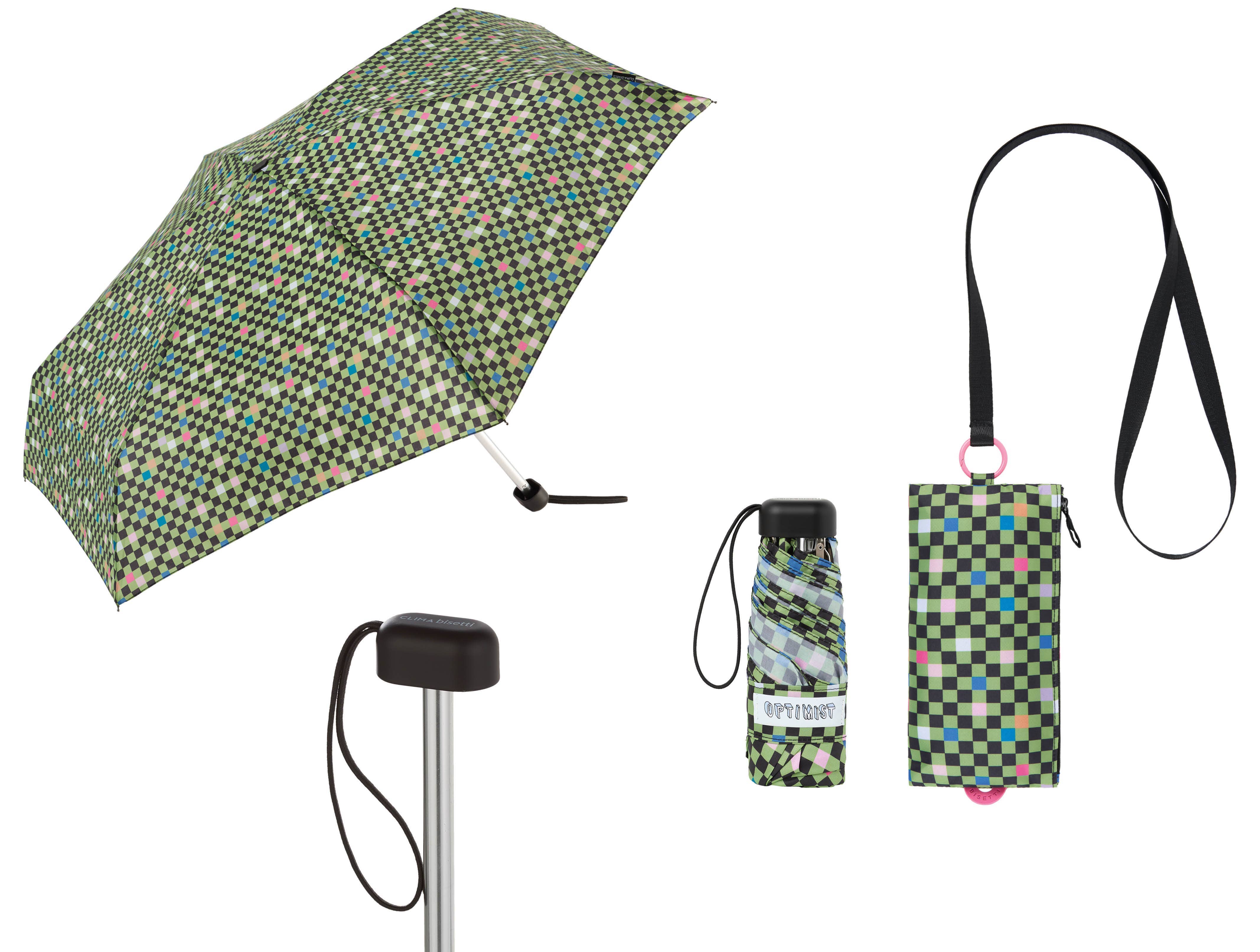 Mkr International – Engroshandel Paraply - Dame – Mini manuel sammenklappelig paraply med taske "Blend"2