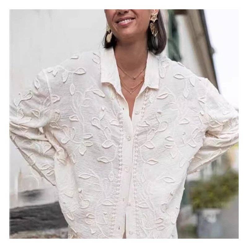 BIANCO Coordinato alla moda in jacquard di seta bianca in vendita all'ingrosso su Faire4