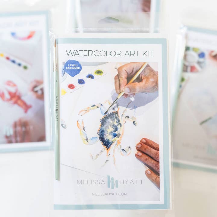 Melissa Hyatt - Wholesale DIY Craft Kit - Watercolor Art Kit- Blue Claw Crab8