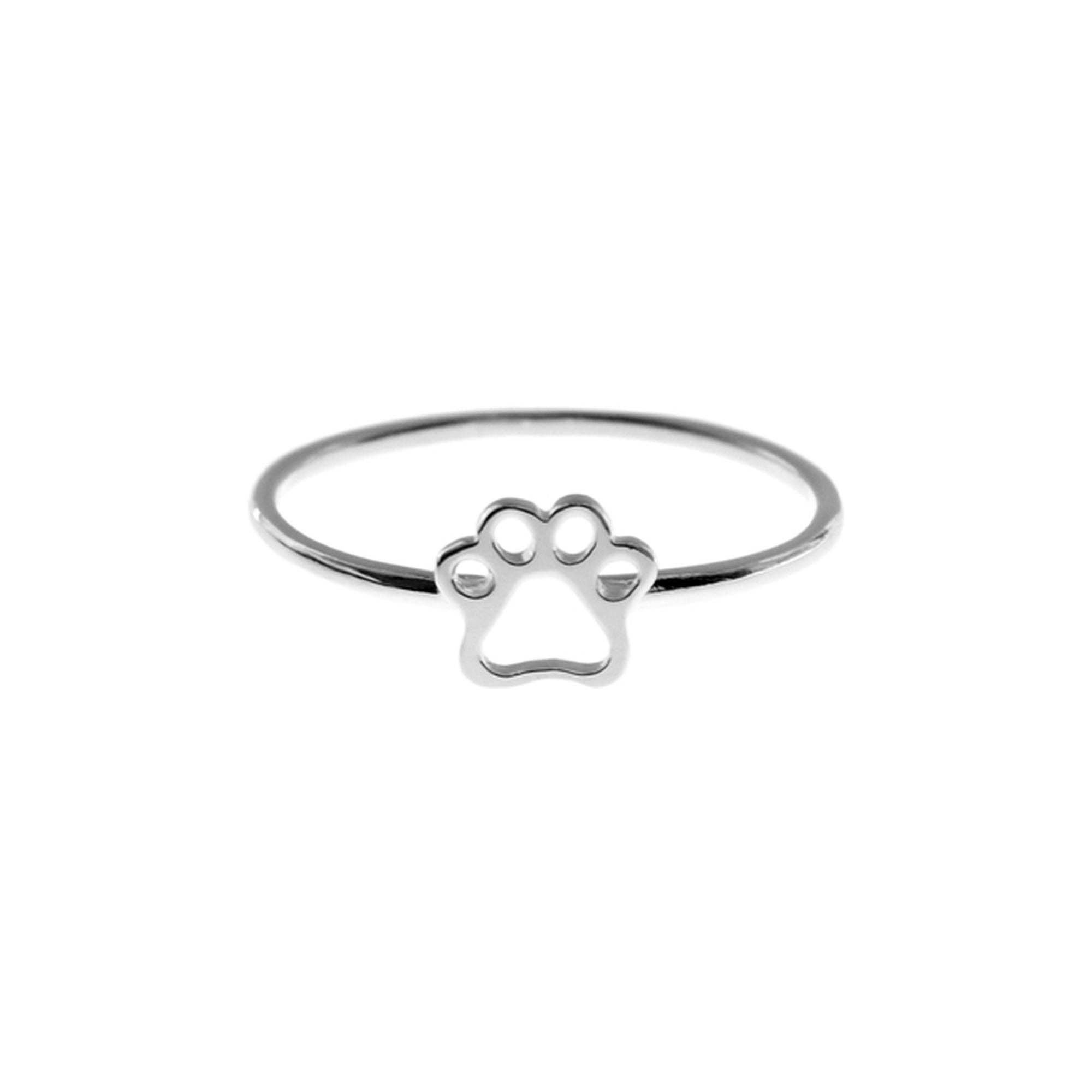 Kali Ma Designs - Sterling Silver Jewellery - Wholesale Band/Stacked Ring - Matilda paw print ring0