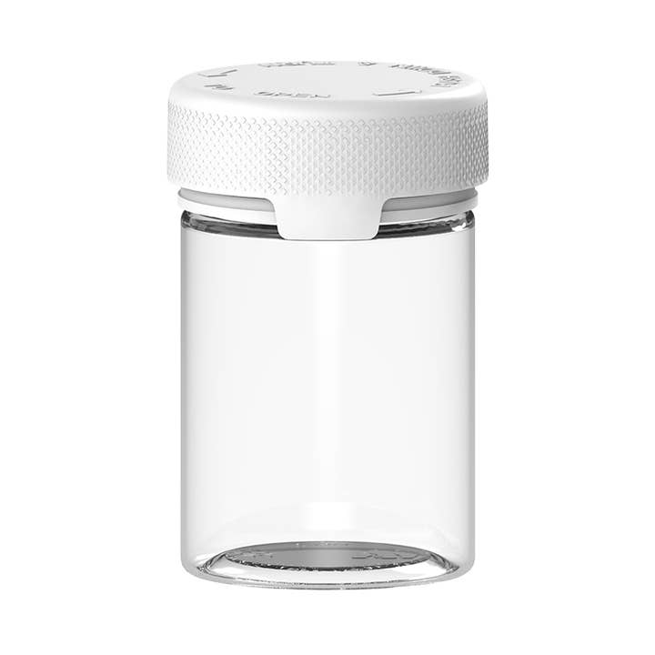 120CC/4FL.OZ/120ML Aviator CR - Container With Inner Seal & Tamper - Clear Natural With Opaque White Lid for wholesale by Copackr