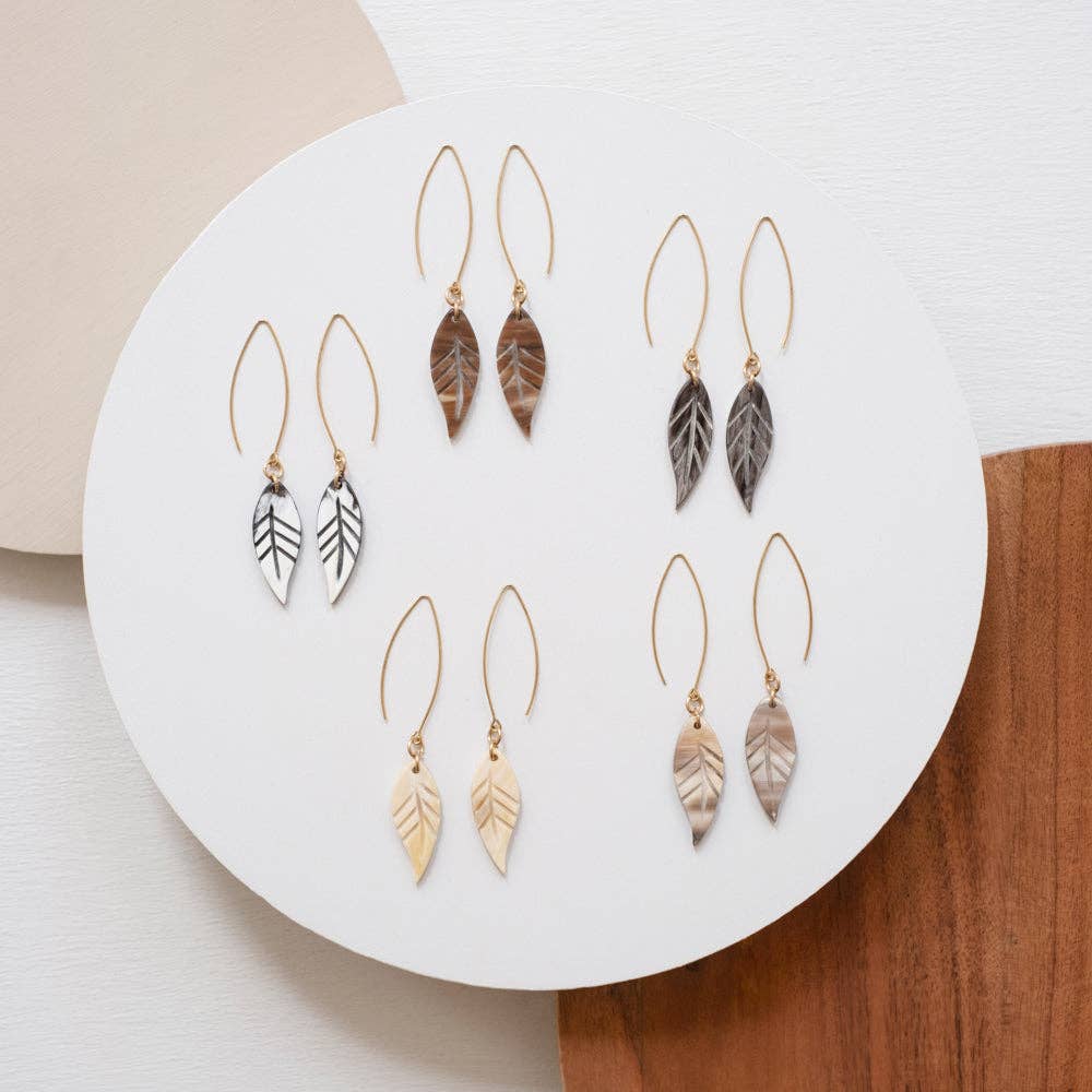 MAADILI COLLECTIVE - Wholesale Dangle Earrings - Small Dangling Leaf Earrings5