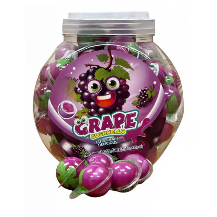 Zoomi Grape Gushmello Gummy Candy Jar 0.35oz - 55ct for wholesale by I Got Your Candy