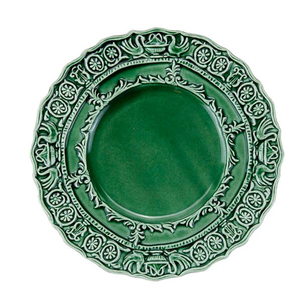 Prato para Canapés Verde Italiano Renascença por atacado de Arte Italica & Crown Linen Designs