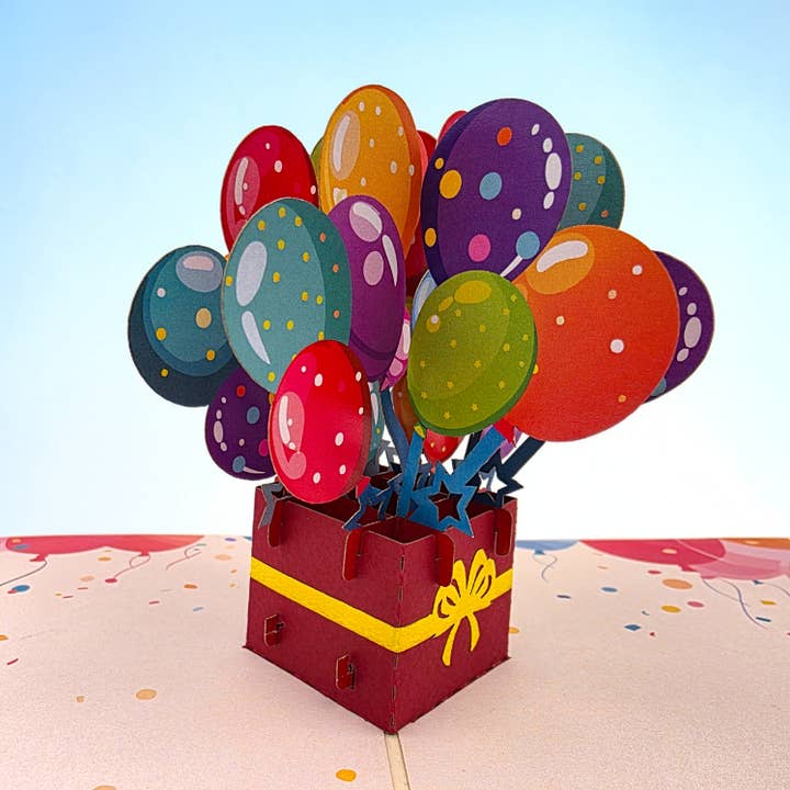 Balloon Bouquet Pop Up Card for wholesale by Color Pop Cards