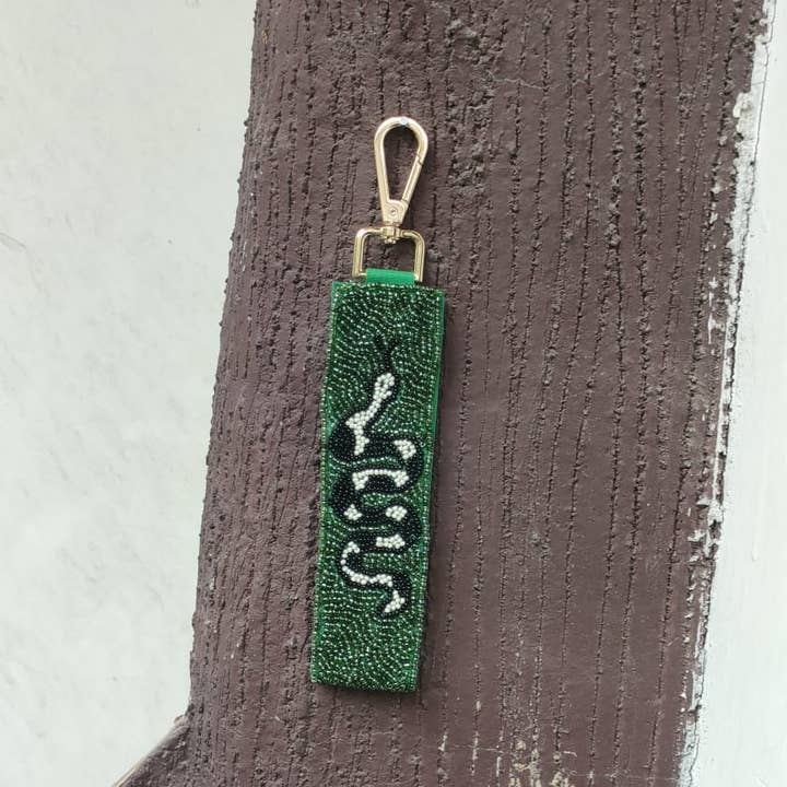 Muno - Wholesale Keychain - Women's - Green Snake Beaded Key Charm4
