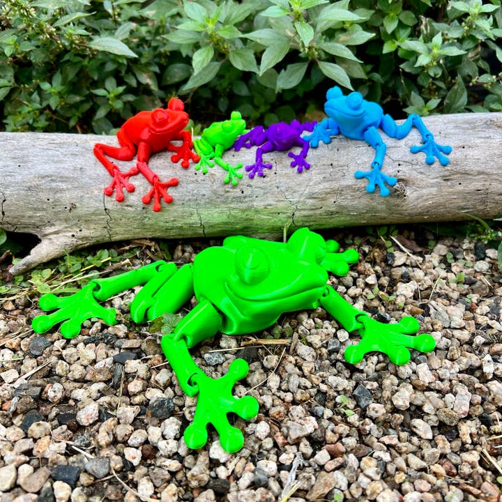 NumanPrints - Wholesale Fidget Toy - Kids - Happy Frog 3D Printed Articulated Moveable Toy Decorative