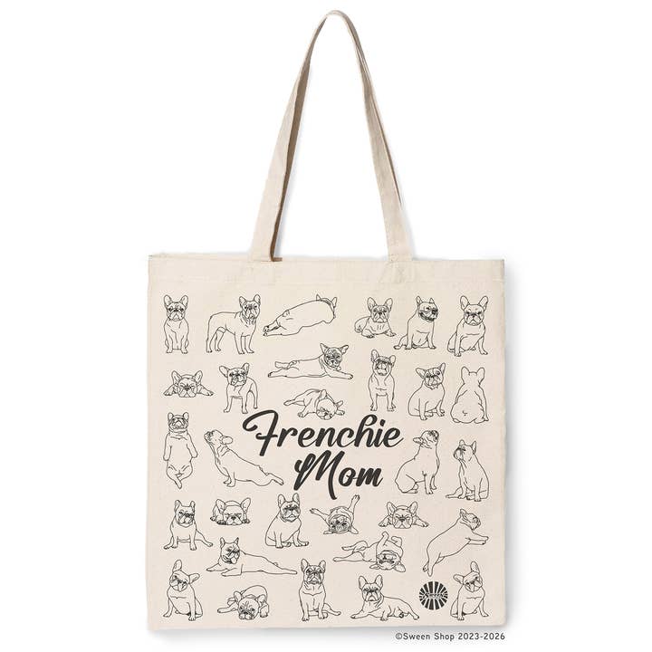 Sac fourre-tout Maman Frenchie cadeau pour les amoureux des chiens bouledogue français pour la vente par Sween Shop