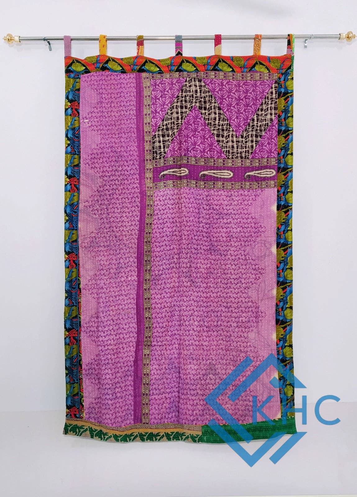 KHC – wholesale Curtain – Vintage Kantha Handmade 100% Cotton Fusion Curtains5