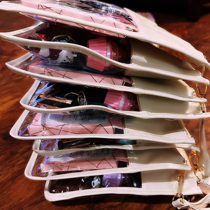 Harper & Barlow - Wholesale Makeup/Cosmetic Bag - Chenille bags with 7 beauty items