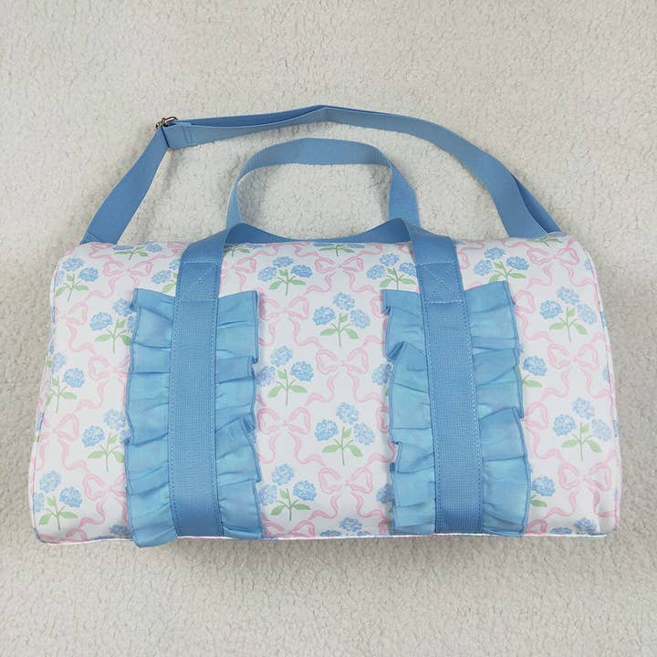 Aier Wholesale - Wholesale Weekender Bag - Women's - Blue Ruffle Pink Bows Plaid Floral Gym Duffle Bags