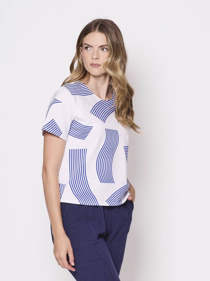 Waverly cotton boxy t-shirt for wholesale by tangente