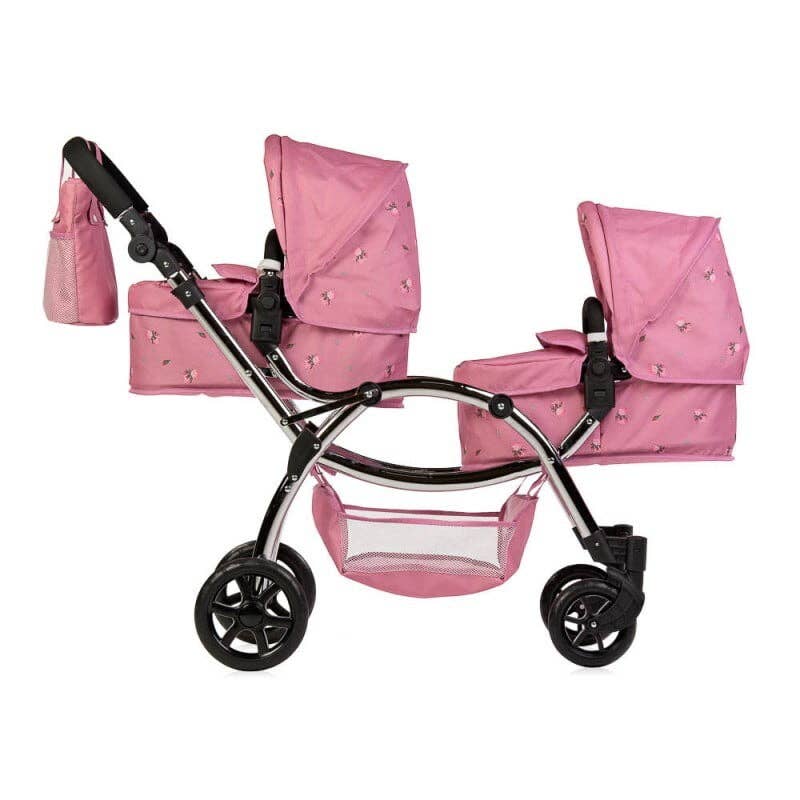 Roma - Wholesale Doll Stroller - Kids - Roma Darcie Twin Dolls Pram - pink1
