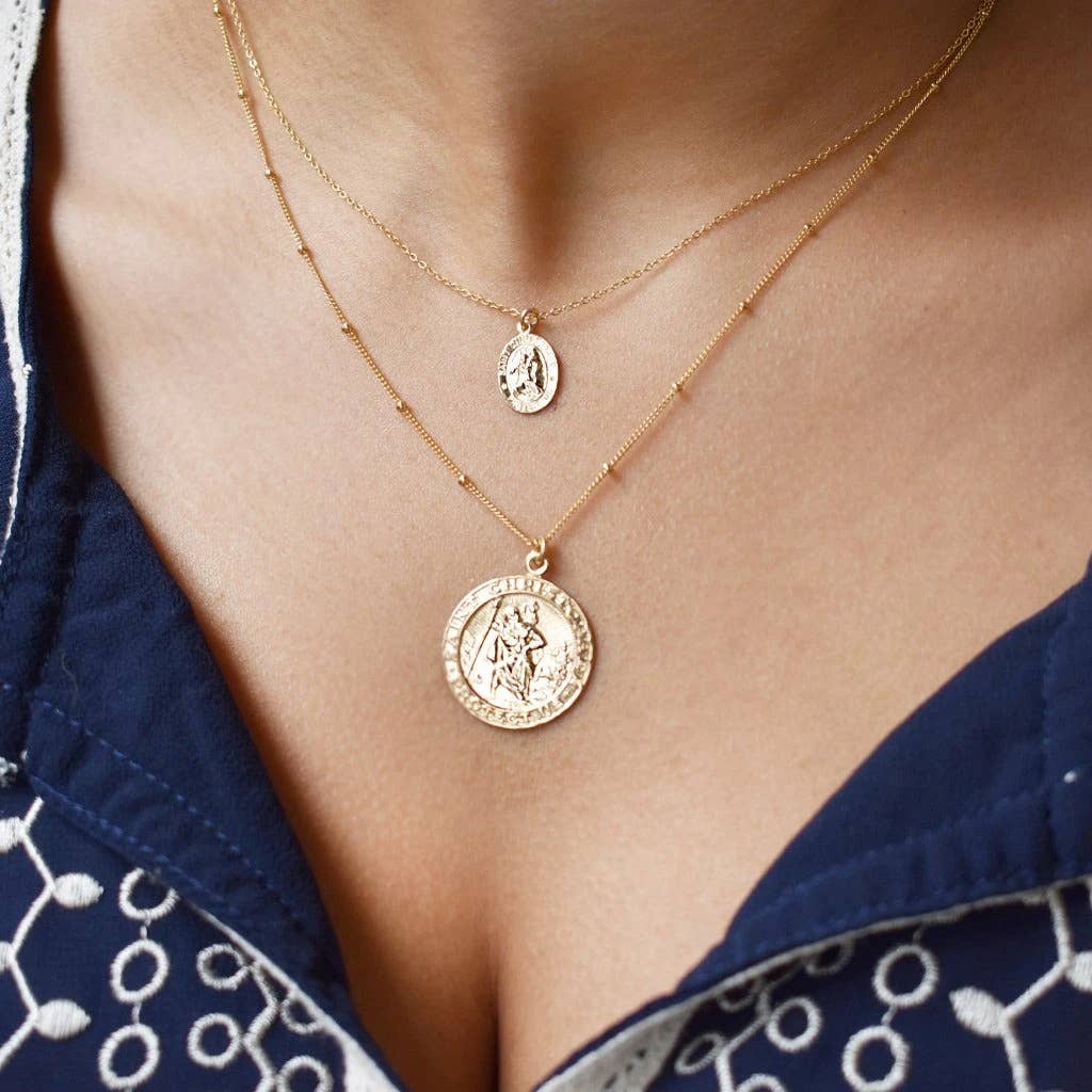 Ofina Jewelry - Wholesale Pendant/Charm Necklace - Saint Christopher Oval Necklace2