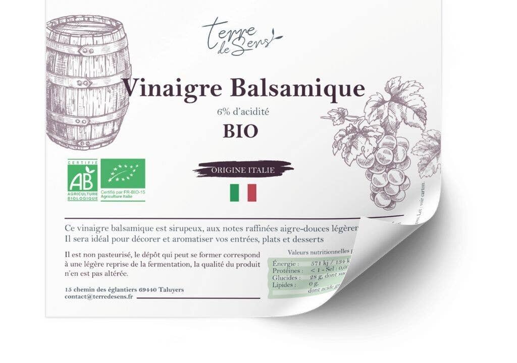 Olival d'Ouro/Terre de sens - Wholesale Vinegar - AS Pack 50 Organic Balsamic Vinegar Italy* C/R0