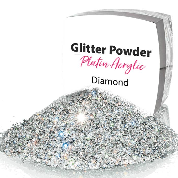 Polvere glitterata argento 00 6g per la vendita all'ingrosso da parte di HOLLYWOOD NAILS