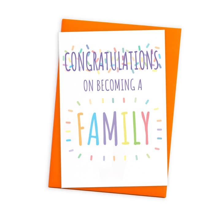 Adoption Congratulations Card with Coloured Envelope for wholesale by size3art
