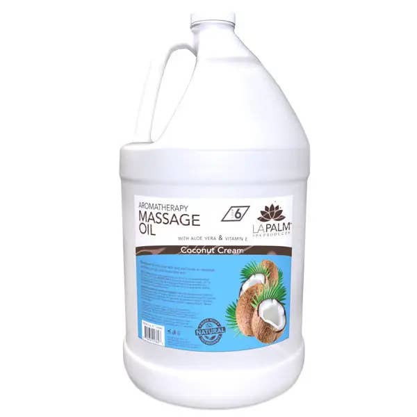 La Palm Massage Oil Coconut Cream 1 Gallon for wholesale by BranVx Distributors