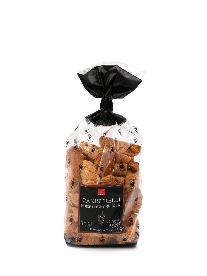 Canistrelli con nocciole e cioccolato per la vendita all'ingrosso da parte di BISCUITERIE D'AFA