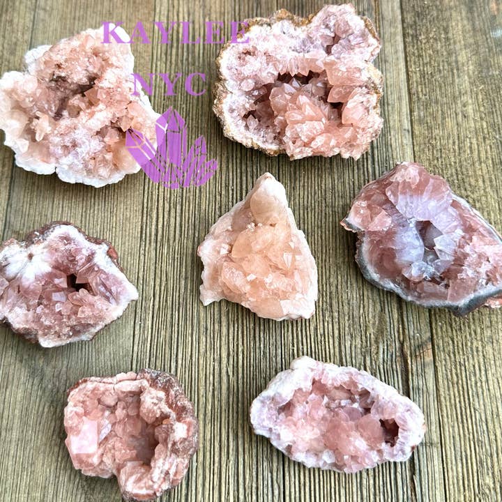 KayleeNYC - Wholesale Spiritual Stone/Crystal - 1 lb Natural Pink Amethyst Geode Crystal Raw5