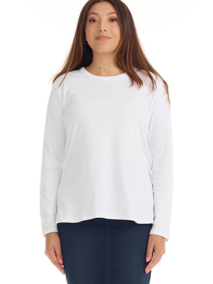 Long Sleeve Cotton T-shirt Top EX801258 for wholesale by Esteez LLC