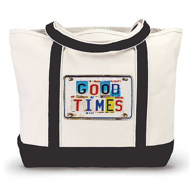 Canvas bådtaske - Nummerplade Good Times for engroshandel hos Mariasch Studios