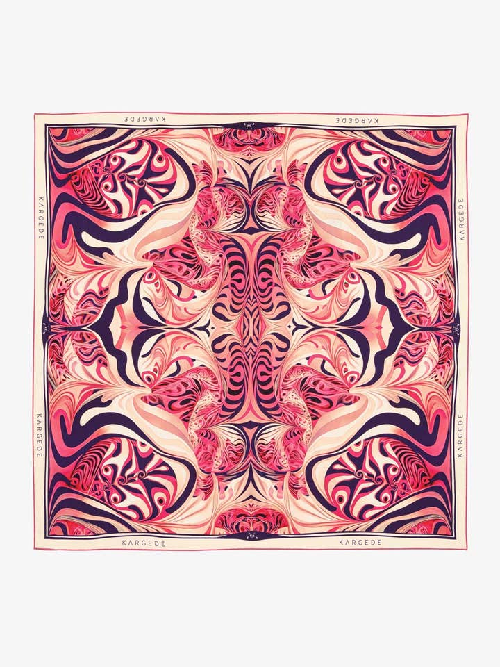 Rose Milk – Pink Double Sided Designer Silk Scarf for wholesale by Kargede