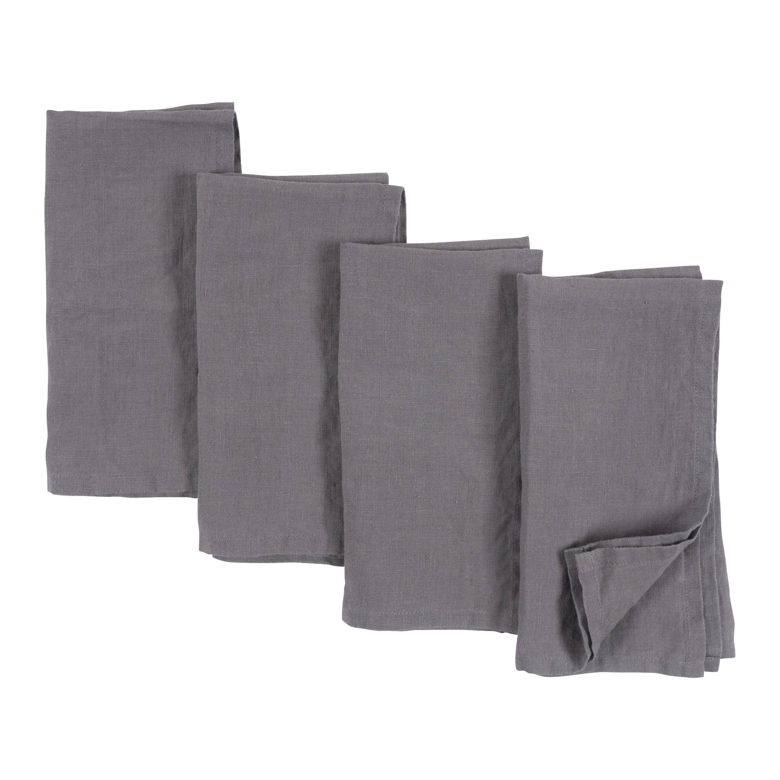KAF Home - Wholesale Dinner & Cloth Napkin - Verona 100% Stone Washed Linen Napkins-Set Of 4, 20" x 20"14
