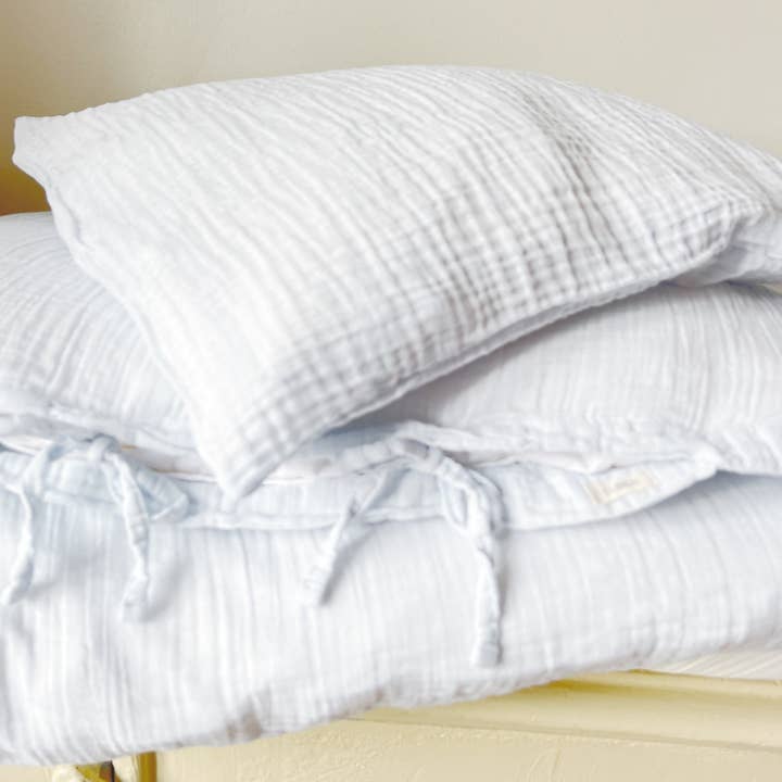 Biancheria da letto in mussola per bambini, azzurro per la vendita all'ingrosso da parte di Lubilu Copenhagen