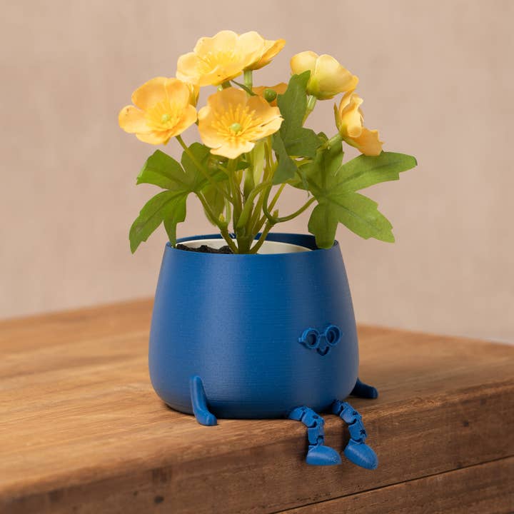 Ingadi - Wholesale Plant Pot - Happy Pot Planter Glasses - Cobalt2