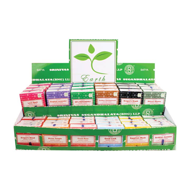 Designs by Deekay Inc. - Wholesale Retailer Display - Home & Living - Satya - Nag Champa Assorted Cone Display
