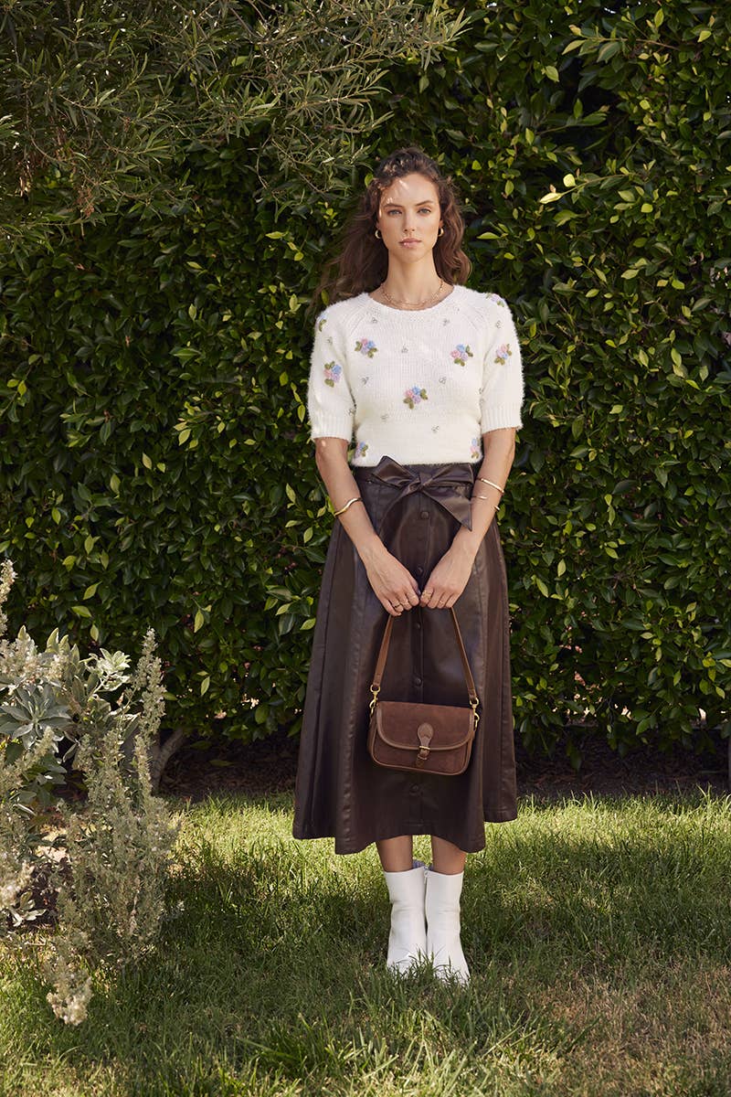 in february - Wholesale Skirt - Women's - SOPHISTICATED VEGAN FAUX LEATHER BELTED MIDI SKIRT7