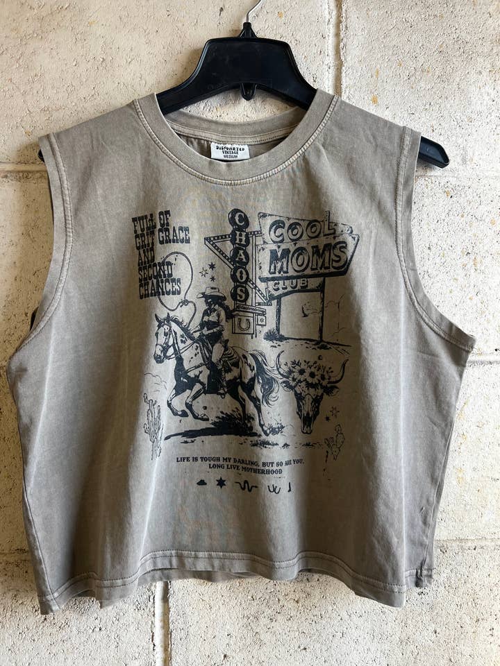 Cool Moms club western tee for wholesale by Disohrted Vintage