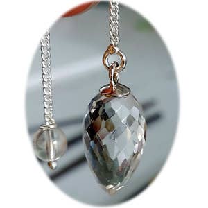 Crystal Earth Sterling - Venta al por mayor Artículo de meditación - Péndulo - Cuarzo tallado