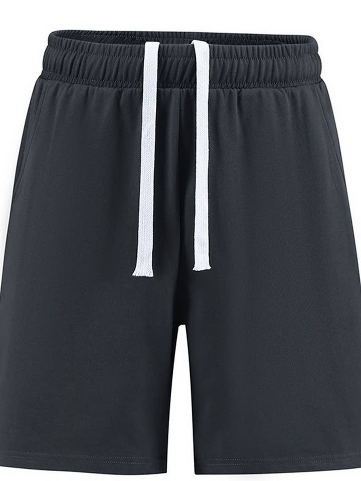 NINEXIS - Wholesale Shorts - Men's - CWBSP0612_MEN'S SOLID DRAWSTRING QUICK DRY SHORTS2