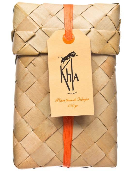 Khla - L'épicerie du Mékong – wholesale Pepper/peppercorns – Kampot white pepper IGP - Organic - Premium - in grains - 100g - Palm1