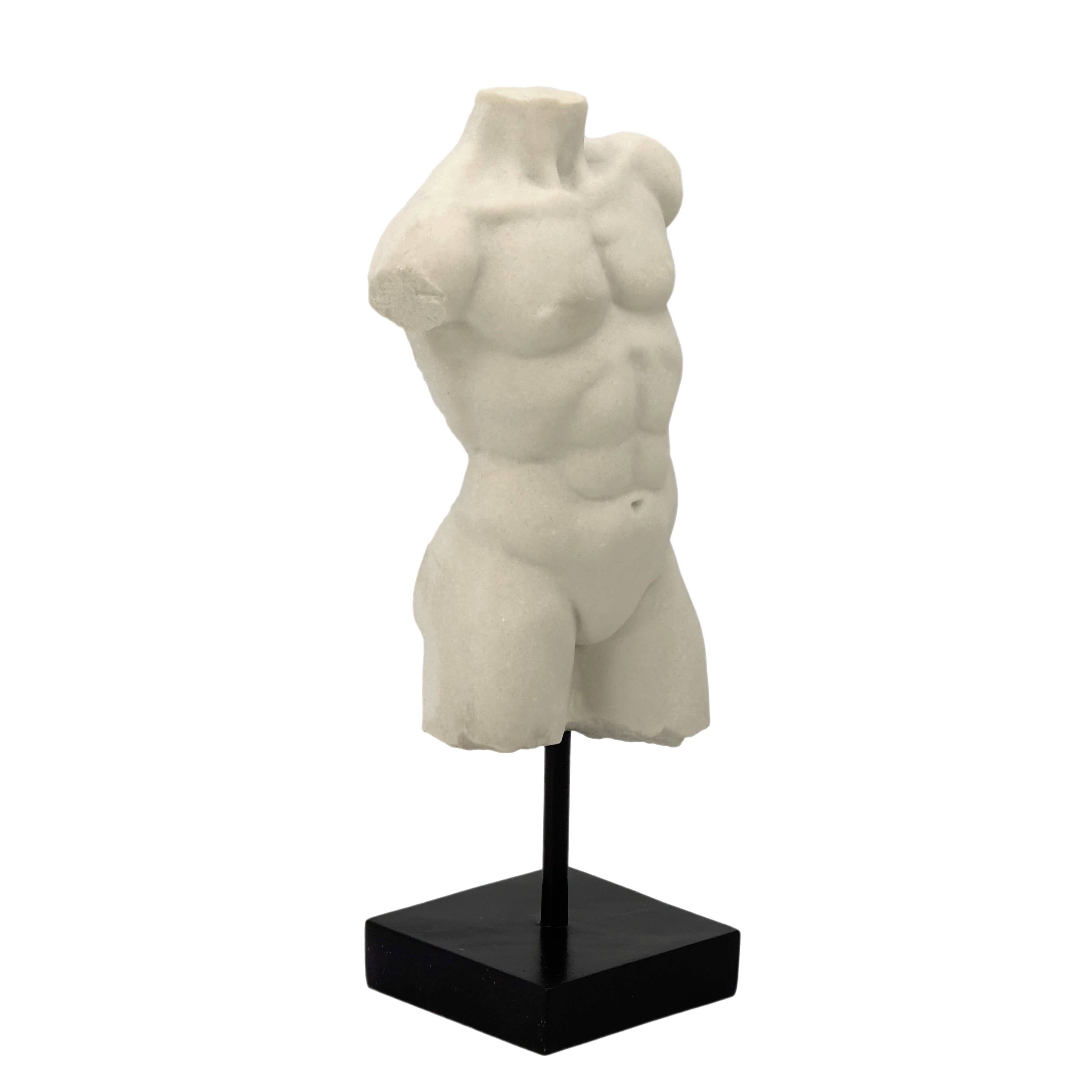 Galt International Company - Wholesale Decorative Figurine - Poly-Marble Torso Bust Greek Roman Tabletop Statue 15"10