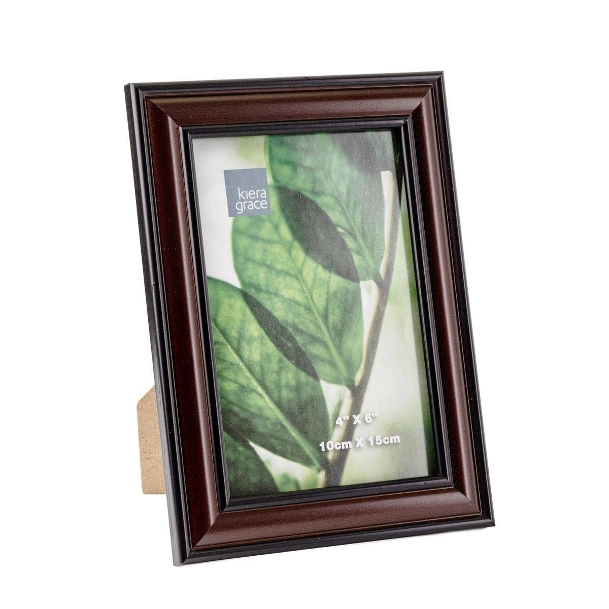Kiera Grace - Wholesale Picture Frame - KG ELLE 4x6" Heritage FrameDark Wood, PS Plastic0