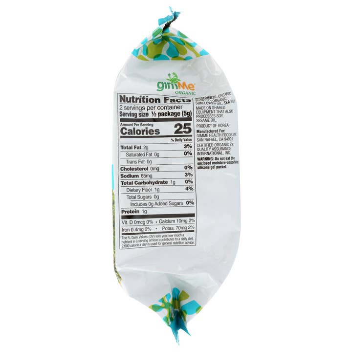 KeHE Distributors, LLC - Wholesale Crackers - Gimme Seaweed Snack Roasted Sea Salt Organic 0.35 oz5