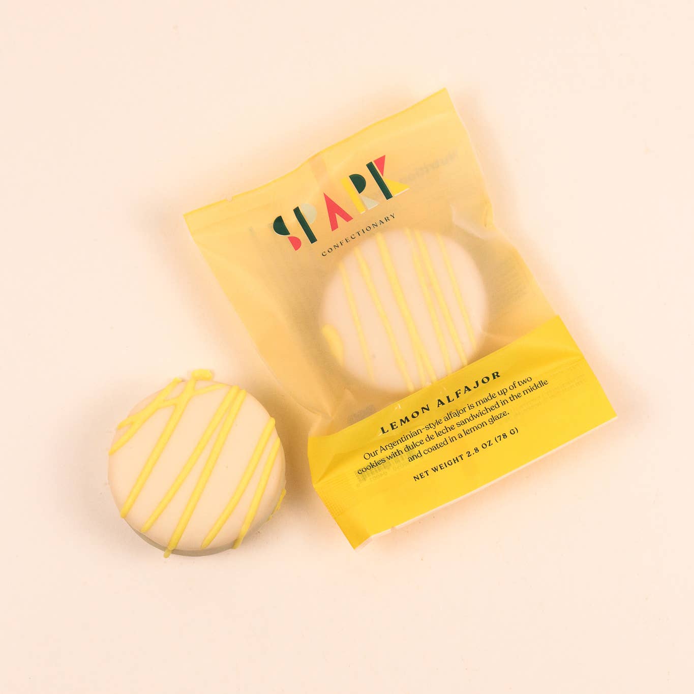 Spark Confectionary - Wholesale Cookie - Individually Packaged Lemon Alfajor Cookies