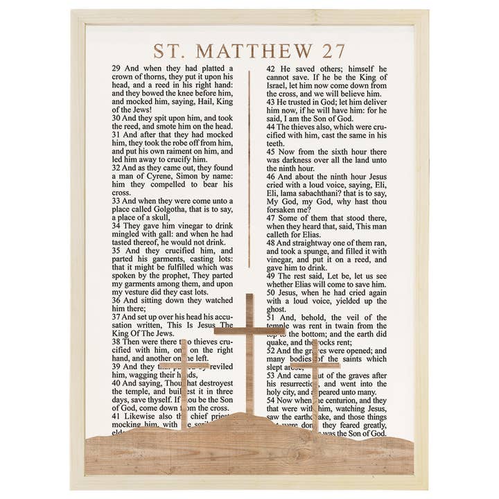 Matthew 27 Cruces - Marco Fino Rectangular para venta al por mayor de Sincere Surroundings