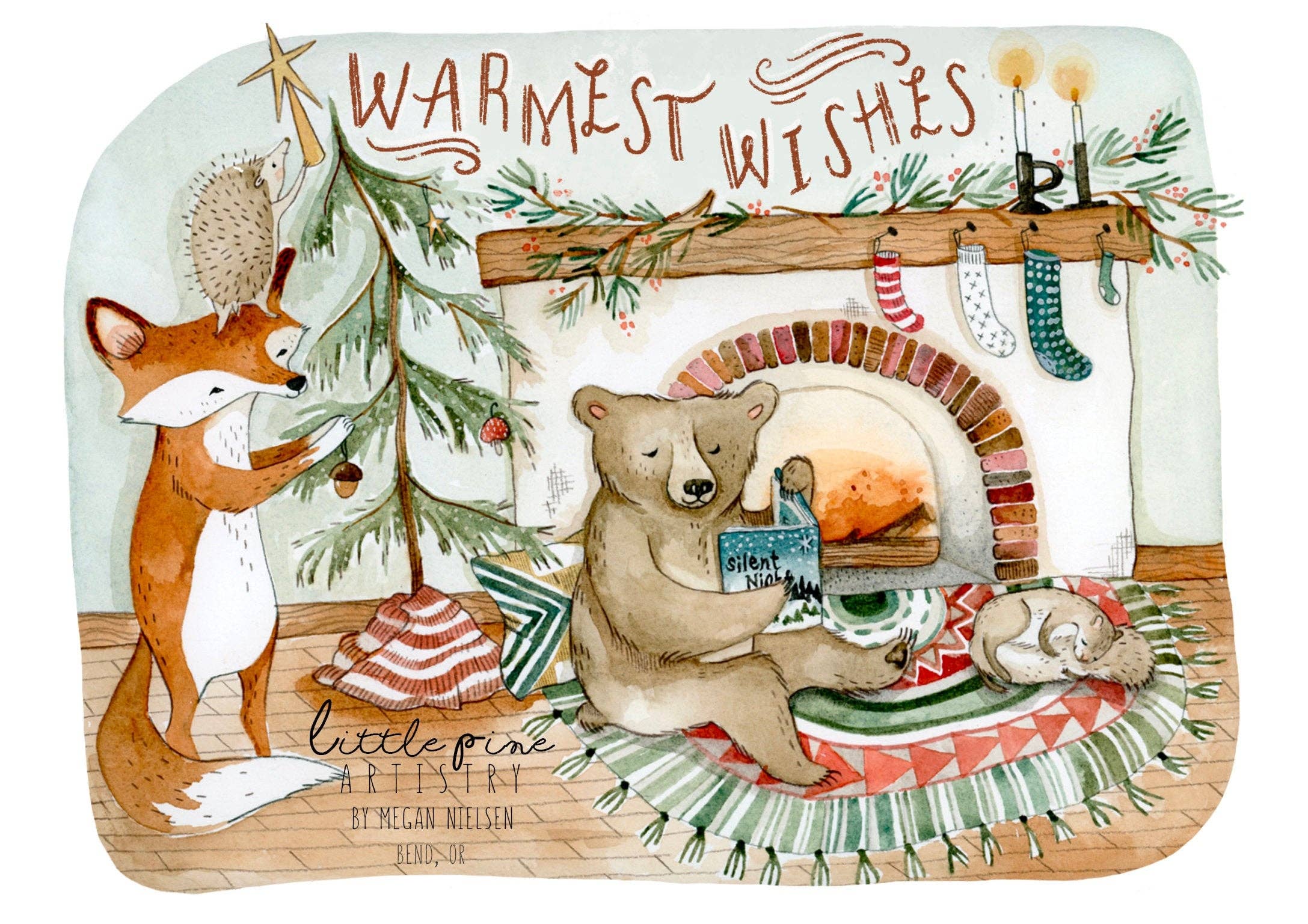 Canyon & Cove Art - Wholesale Christmas Card - Warmest Wishes Christmas Card4