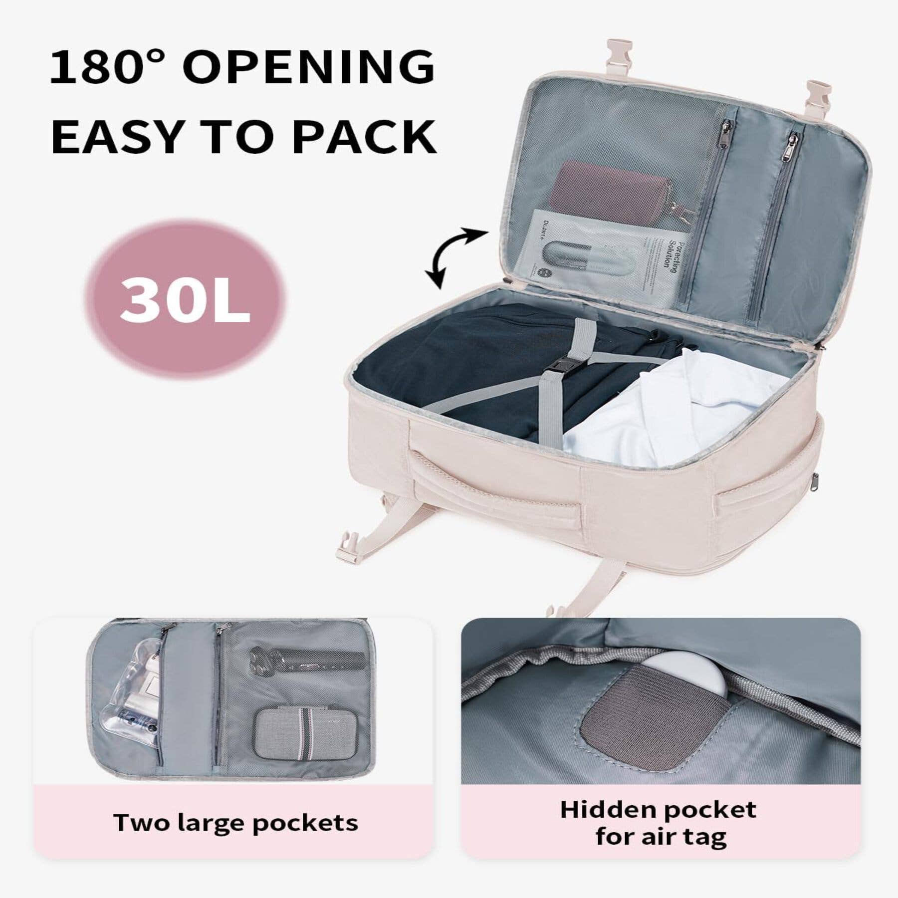 wandf - Wholesale Backpack – Unisex - ECOHUB 30L Flight-Approved Backpack USB Charging Port Bags48