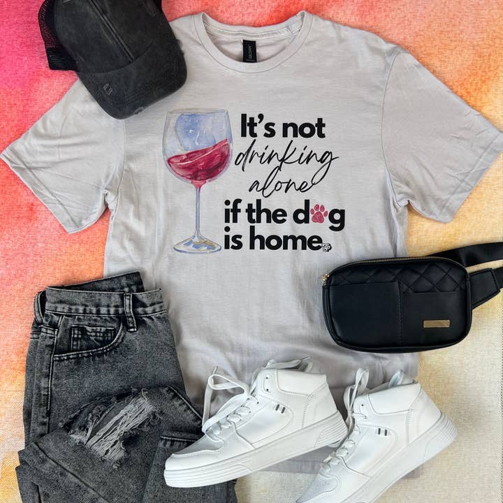 The Dapper Paw - Wholesale T-Shirt (Graphic) - Women's - It's Not Drinking Alone DOG Tee Top Shirt | DP1142